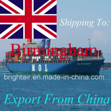 Expédition de fret maritime de la Chine à Birmingham, Royaume-Uni RU
